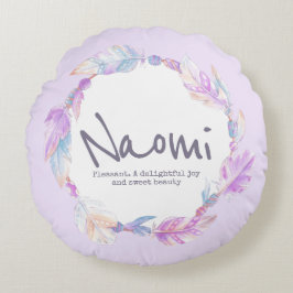 Nom de l'aquarelle en plumes signifiant coussin ro