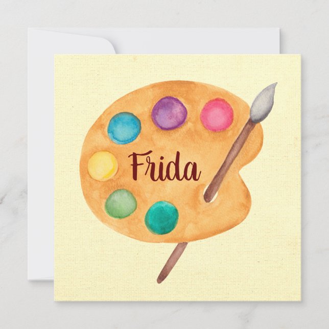 Nom de l'artiste personnalisé - Carte de professeu (Devant)