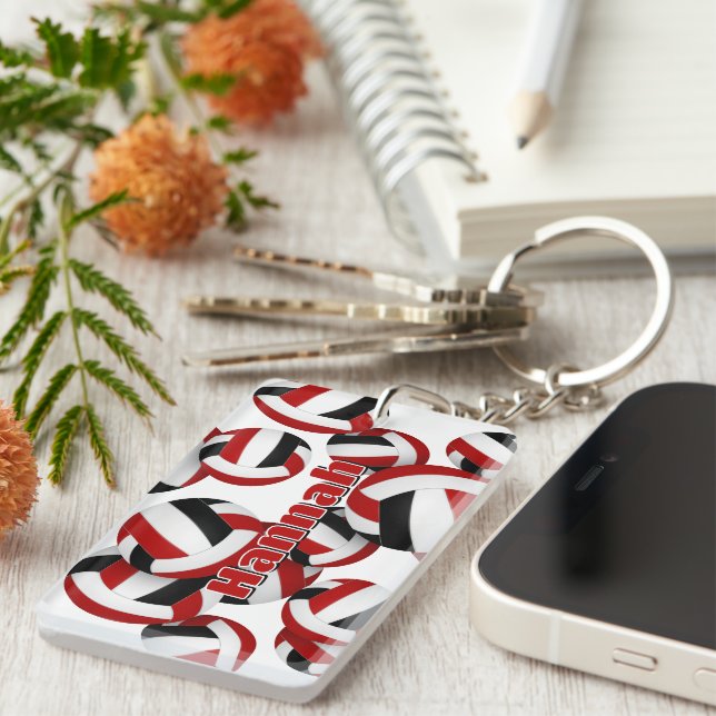 nom de l'athlète équipe rouge noir couleurs volley (Devant droit)