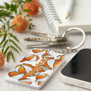 nom de l'athlète grappe de basket orange blanc