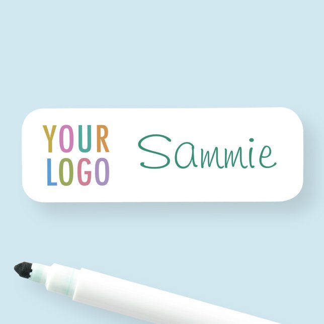 Nom de l'effacement sec réutilisable Étiquette de  (MISOOK Reusable Dry Erase Name Tag with Logo)