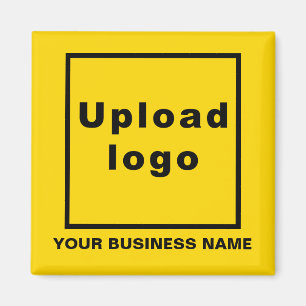 Nom de l'entreprise et logo Magnet Carré jaune