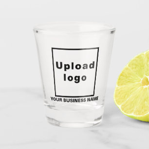 Nom de l'entreprise et logo sur verre à chaud