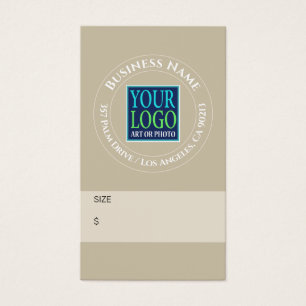 Nom de l'entreprise, logo, adresse, taille du tang