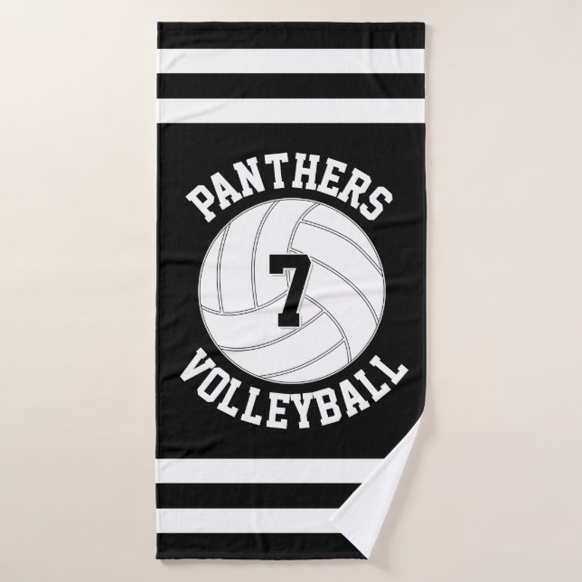 Nom de l'équipe de volley-ball personnalisée et nu (Serviette de bain)