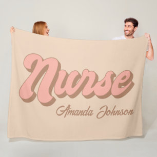 Nom de l'infirmière Retro Grosse couverture en pol