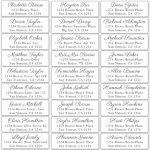 Nom de l'invité Adresse 27 Étiquette d'expéditi