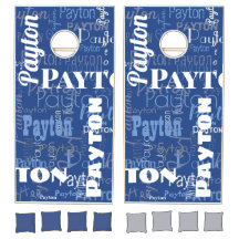 Nom de longueur moyenne Typographie Motif Bleu