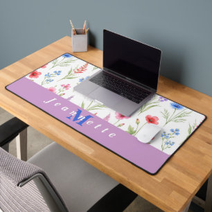 Nom de monogramme floral de fleur sauvage chic