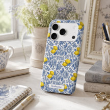 Nom de motif botanique citron bleu vintage