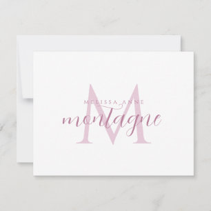 Nom de script élégant Carte de correspondance plat