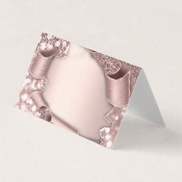 Nom de table Balise Rose Glam Parties scintillant 