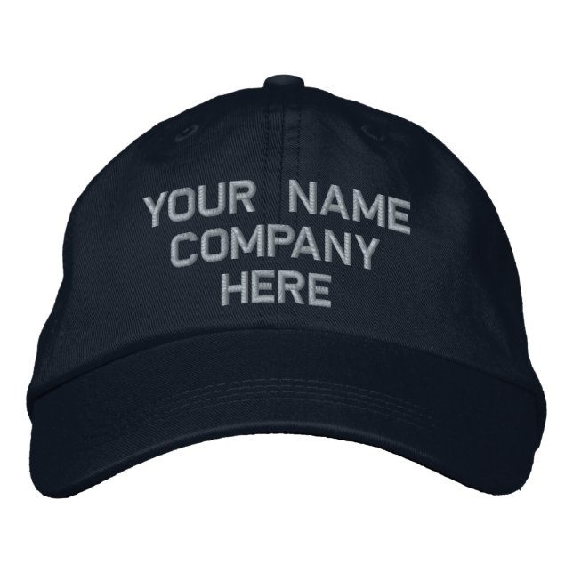 Nom de texte personnalisé Casquette Casquette brod (Devant)