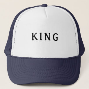 Nom de texte personnalisé King Casquettes Chapeaux