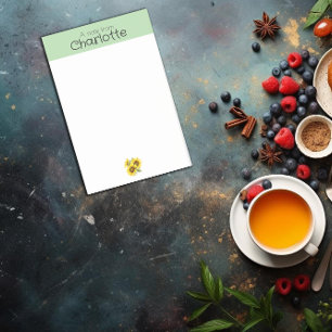 Nom de tournesol vert jaune Post-it Notes