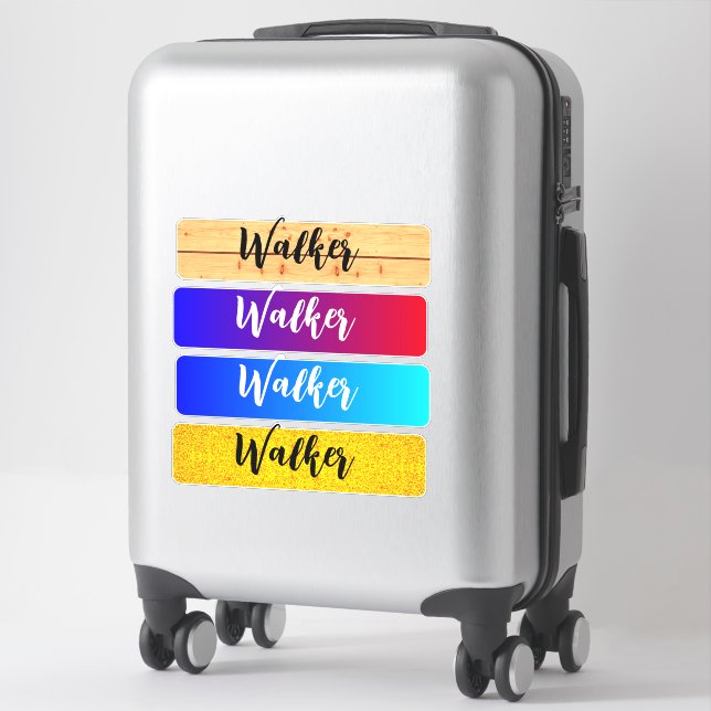 Nom de voyage personnalisé, Autocollants de valise (Sur valise)