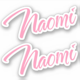Nom décoratif Naomi en rose x2 Sticker