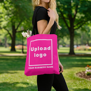 Nom d'entreprise et logo Sac fourre-tout rose