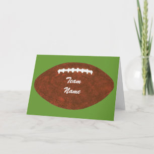 Nom d'équipe personnalisé Football, cartes de voeu
