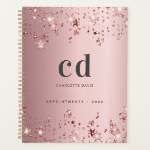 Nom des étoiles monogramme rose