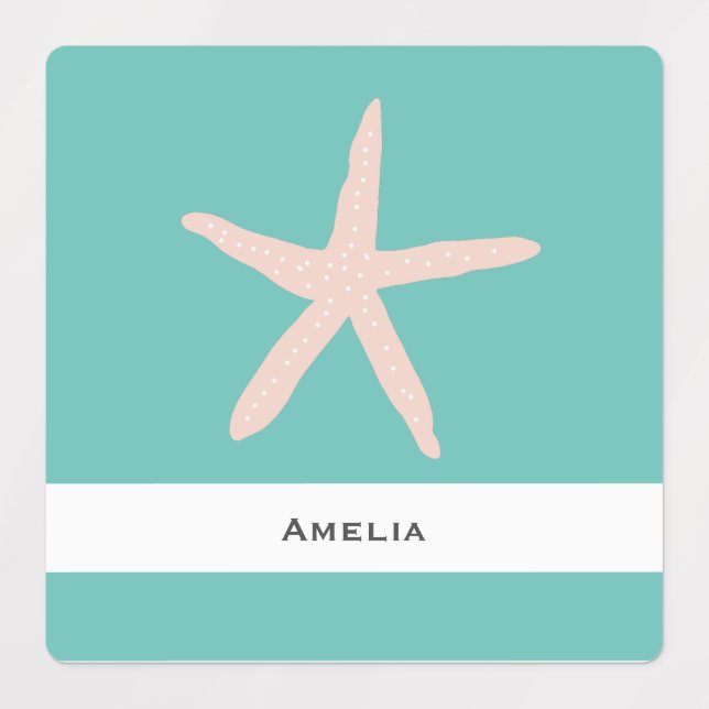 Nom d'étoile de mer étanche étiquettes pour le cam (Design 1)