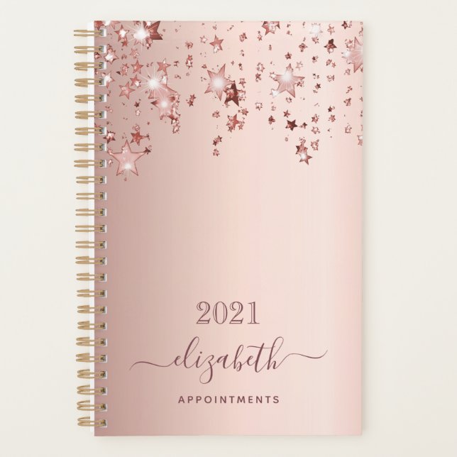 Nom d'étoile rouge or rose (Devant)