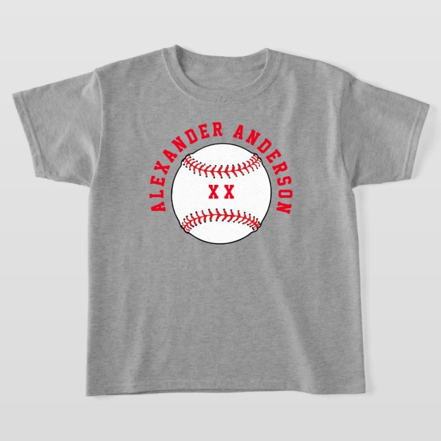 Nom du baseball et Jersey Personnaliser T-shirt (Poser)