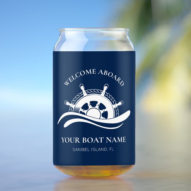 Nom du bateau bleu marine Nom du bateau Roue du na (Créateur téléchargé)