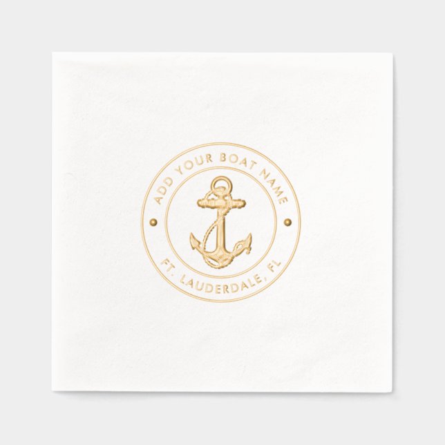 Nom du bateau d'Ancres nautiques personnalisé (Recto)