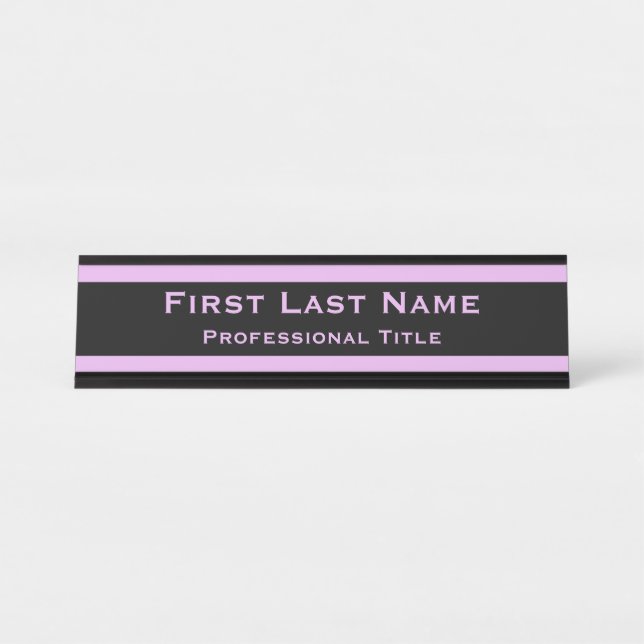 Nom du bureau moderne Plaques de plaque Lavendar v (Devant)