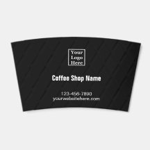Nom du café & logo de l'entreprise en noir