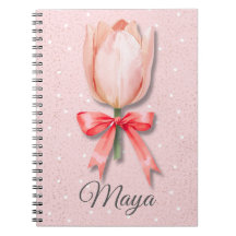 Nom du cahier Tulip Coquette | Journal Pastel