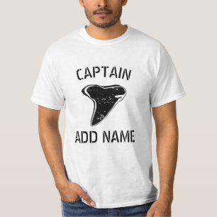 Nom du capitaine de bateau personnalisé t-shirt de