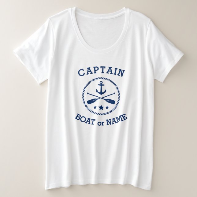 Nom du capitaine ou du bateau étoiles d'Ancre naut (Design devant)