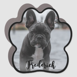 Nom du chien Black Script Empreinte de patte photo
