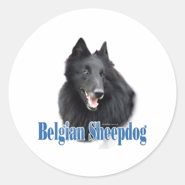 Nom du chien de garde belge - Sticker (Devant)