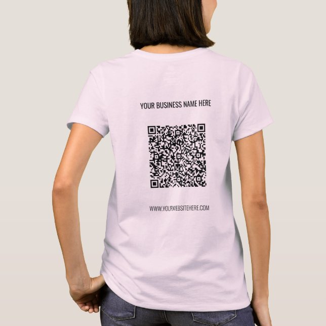 Nom du code QR Site Web T-shirt Promotional Busine (Dos)