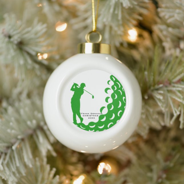 Nom du golfeur personnalisé Ornement de Noël de go (Arbre)