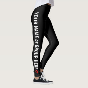 Nom du groupe personnalisé et texte Leggings des 