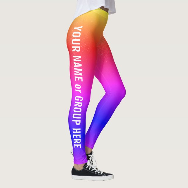 Nom du groupe personnalisé et texte Leggings des f (Droite)