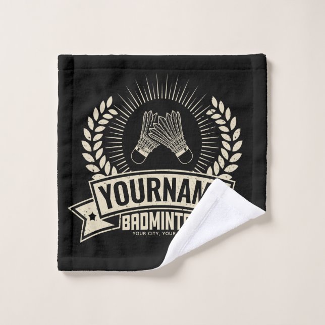 Nom du joueur de badminton personnalisé Racquet Sp (Gant de toilette)