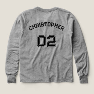 Nom du joueur Jersey Nombre Garçons gris Longues M