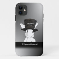 Nom du lapin blanc Top Hat iPhone 5 Coque