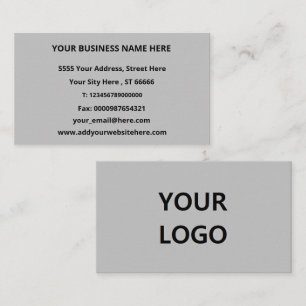 Nom du logo personnalisé Carte de visite votre cou