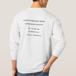 Nom du logo personnalisé Info texte T-shirt promot