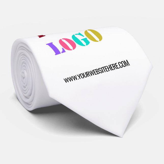 Nom du logo personnalisé Site Web Cravate promotio (Roulé)