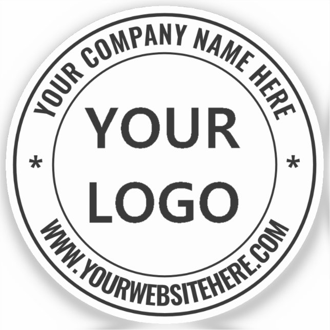 Nom du logo personnalisé Site Web Timbre Sticker p (Recto)