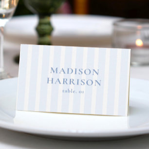 Nom du Mariage bleu Carte de place do-it-yourself