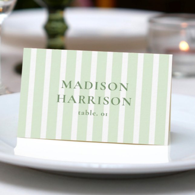 Nom du Mariage vert Carte Place do-it-yourself (Créateur téléchargé)