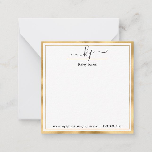 Nom du monogramme | À Partir Du Bureau De La Carte (Devant)